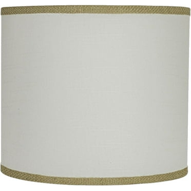 Ivory With Burlap Trim Shade
