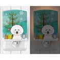 thumbnail image 2 of Caroline's Treasures BB1589CNL Christmas Tree and Bichon Frise Ceramic Night Light, 6x4x3", multicolor, 2 of 2
