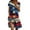Multicolor, variant on Women's 4th of July Patriotic Dress, Women Independence Day Theme Round Neck American Flag Print Sundress, Short Sleeve Loose Fit Casual Dress with Pockets,Blue L