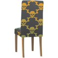 thumbnail image 2 of ABPHQTO Funda protectora para silla de calavera con flores, colores claros, funda protectora para asiento, para comedor, Hotel, boda, fiesta, juego de 1, 2 of 4