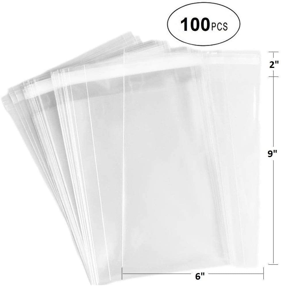 Clear Resealable Self Adhesive Seal Cello Lip 3-7/8 x 5-1/4 Plastic bags 1.2 Mil