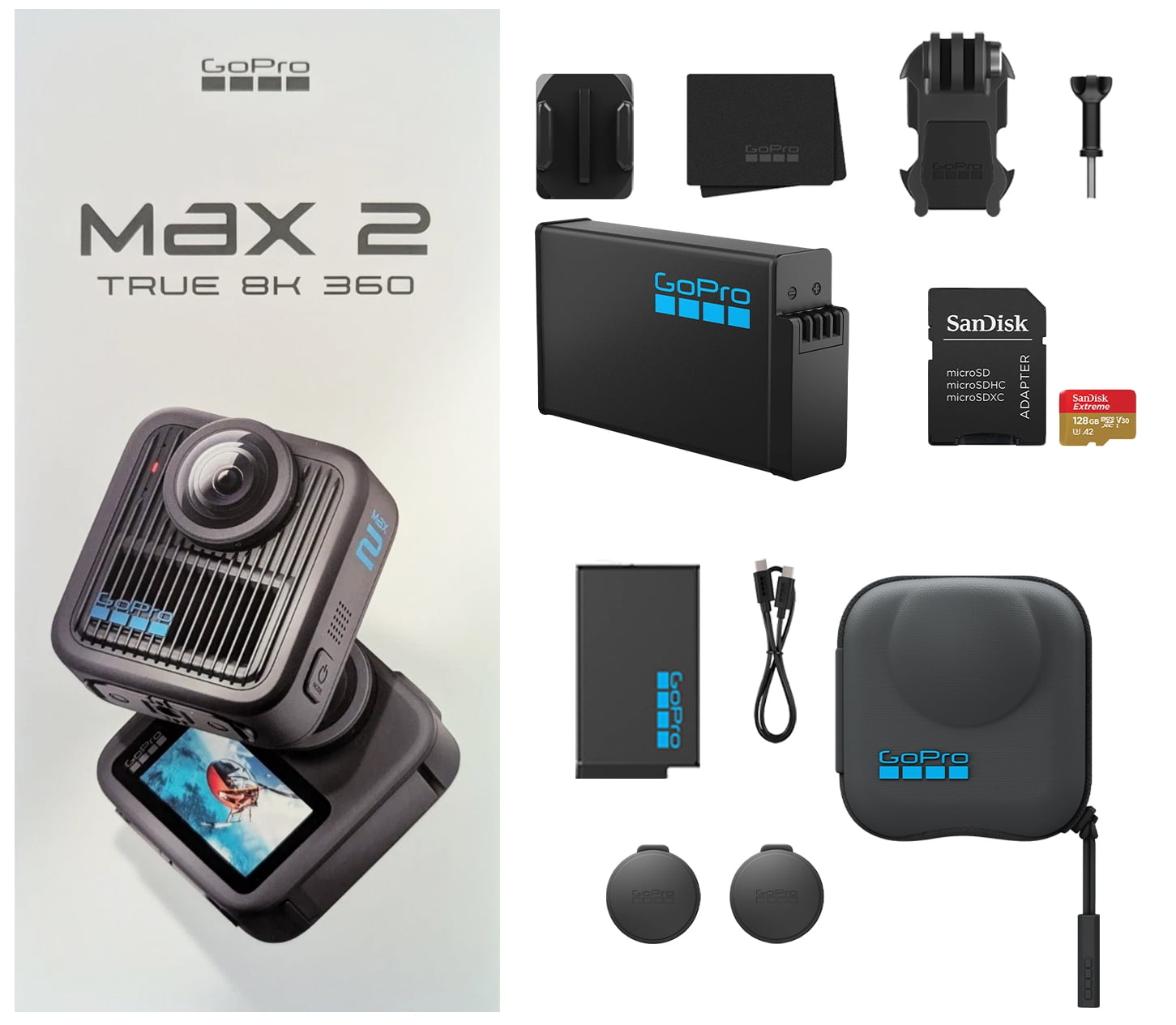 GoPro9 フルセット GoPro HERO9 Black Waterproof Action Camera Bundle with 64GB Card
