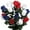 Red/White/Blue, variant on Admired By Nature 14 Stems of Blossoms Rose Flower Bush, Red/White/Blue