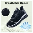 thumbnail image 5 of JOYFON Mens Running Shoes Air Cushioned Athletic Sneakers Non Slip Tennis Shoes for Sport Gym Jogging Black Size 9, 5 of 7