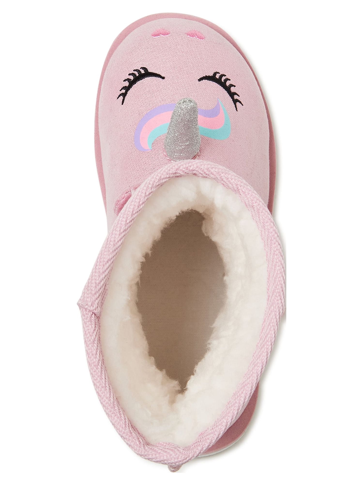 Wonder Nation Toddler Girl Crazy Unicorn Faux Shearling Winter Boot