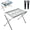grey, variant on Foldable Pet Grooming Hammock with Stand, Dog Bathing Washing Station for Small Dogs Cats, with 2 Safety Straps, Space-Saving Home Grooming Table