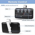thumbnail image 2 of Control Remoto de Apertura de Puerta Compatible con ///Dip Switch, Reemplaza el Control Remoto 972LM/974LM/372LM/374LM, 2 of 5