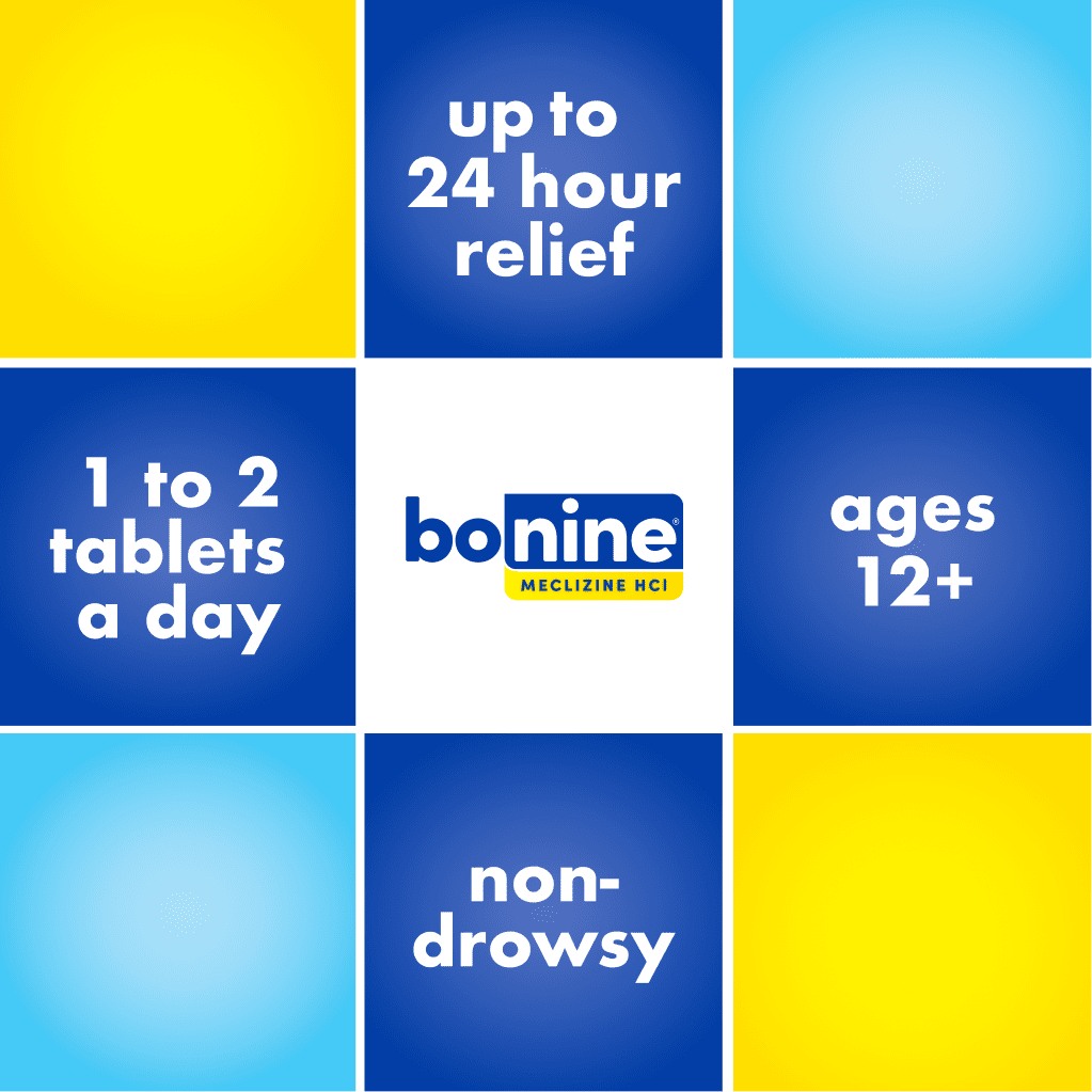 (3 pack) Bonine Raspberry Chewable Motion Sickness Relief Tablets, 12 Count