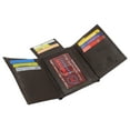 thumbnail image 6 of Men's Wallet RFID Genuine Leather Trifold with ID Window and Removable Card Slots, 6 of 19