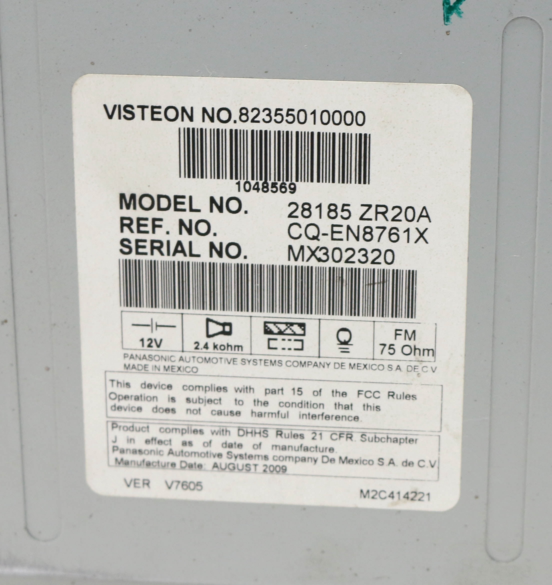 Restored 2008-2012 Nissan Titan Receiver AM FM mp3 w 6 Disc CD 28185ZR20A (Refurbished)