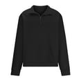 thumbnail image 4 of Pullover Sweatshirt for Men Half Zipper Long Sleeve Solid Color Pullover Sports Sweatshirts Blouse, 4 of 6