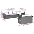 thumbnail image 2 of vidaXL 7 Piece Patio Sofa Set with Cushions Black Poly Rattan, 2 of 4