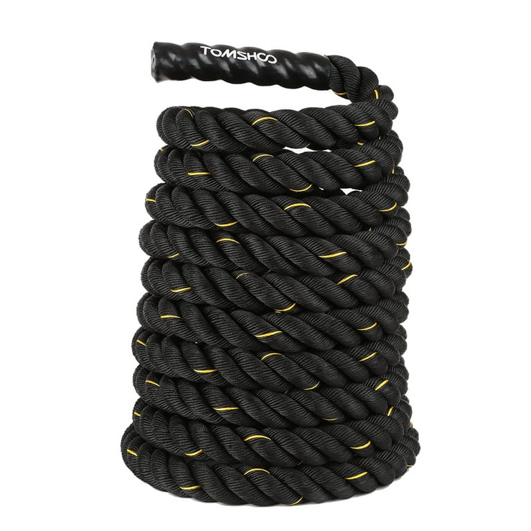 TOMSHOO Black 1.5 2 Diameter Polyester 32.8 40 50ft Length Battle Rope Workout Training Undulation Rope Walmart