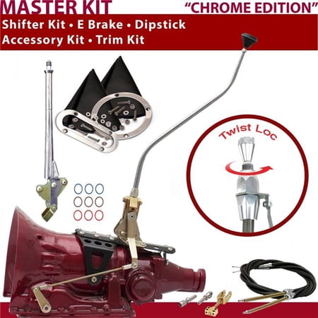 American Shifter PG Shifter Kit Chrome 23 in. Swan E Brake Cable Trim Kit Dipstick for DF103