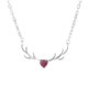 thumbnail image 1 of Collar de plata de ley con forma de cuerno de alce para mujer, cadena con colgante de cuerno de alce, accesorios de joyería para niñas, regalo JM, 1 of 5