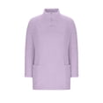 thumbnail image 5 of Women's Wool Pullover 1/4 Zip Plush Sweatshirt Stand Collar Long Sleeve Top with Pockets, 5 of 9