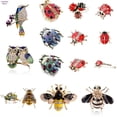thumbnail image 2 of Fashion Enamel Insect Series Brooches Women Men Delicate Little Bee Brooch Crystal Rhinestone Brooch Pin Jewelry Gifts Lapel Pin, 2 of 7