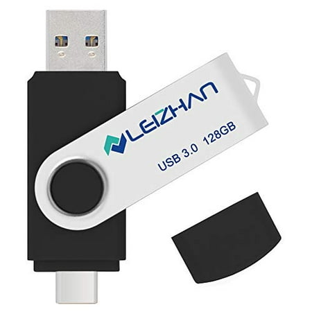 leizhan 128GB USB Flash Drive with Micro-USB 3.0 Connector for Android Mobile Devices,Photo Stick for Samsung Galaxy S7/Xiaomi/Meizu/HTC/Nokia/Moto/Huawei,Black