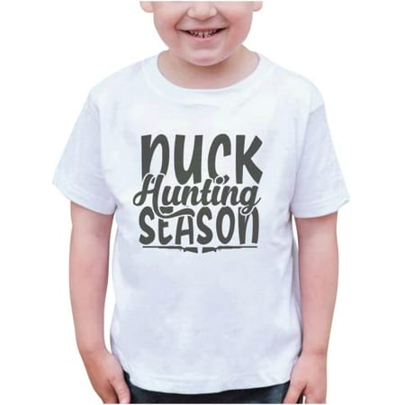 

7 ate 9 Apparel Kids Hunting Shirts - Duck Hunting Season White T-Shirt 4T