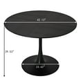 thumbnail image 7 of Fulvari 42.13" Modern Round Dining Table With MDF Table Top Metal Pedestal Base For Home Living Room Dining Room Kitchen Cafe, 7 of 7