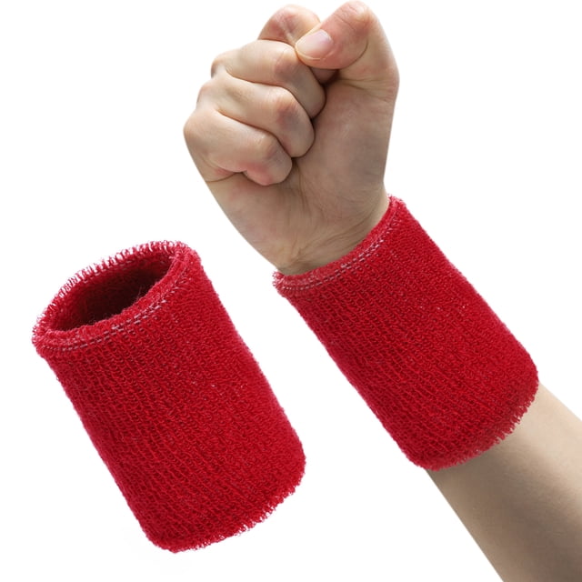 Worallymy Muñequera Deportiva Absorbente de Sudor Muñequera Elástica Unisex Muñequera para Niños Adultos Rojo Purpúreo Worallymy JD735810050