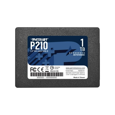 Patriot P210 1TB Internal SSD - SATA 3 2.5" - Solid State Drive - P210S1TB25
