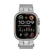 Stainless Steel Loop for Apple Watch Band 42mm 44mm 45mm 49mm, Magnetic Clasp Replacement Bands for iwatch Series Ultra SE 8 7 6 5 4 3 2 1, Women & Men Watch Strap for Apple,Silver