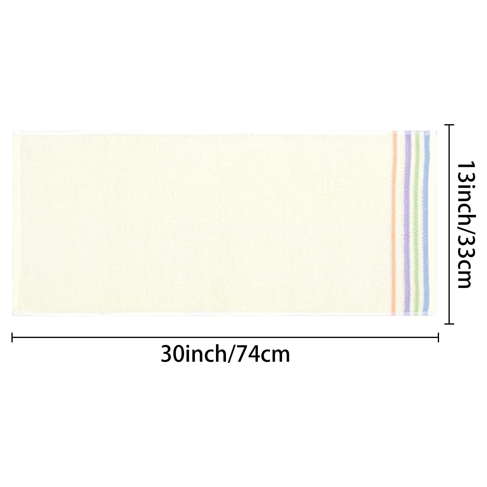 Unique Bargains 4 Pcs Hand Towels Quick Drying Towel Light Yellow/Light Grey 13"x30"