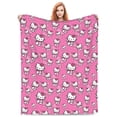 thumbnail image 5 of Hello Kitty Fleece Blanket Super Soft Cozy Throw Blanket 60"X50", Lightweight Fuzzy Comfy Flannel Blanket Warm Plush Throw Blankets For Couch, Sofa, Bed, 5 of 7