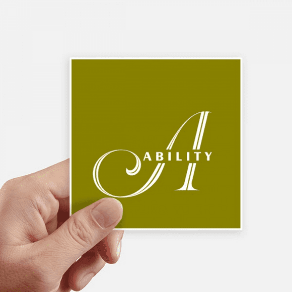 Ability Able Letters Art Deco Fashion Sticker Square Waterproof Stickers Wallpaper Car Decal
