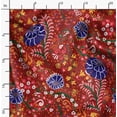 thumbnail image 2 of Soimoi Floral Print,Cotton Poplin, Sewing Fabric Sold by The Yard 42 Inch Wide,Sewing Craft Quilting/Quilt Making Fabric, Red, 2 of 6