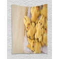 thumbnail image 1 of Easter Bunny Tapestry, Photo of Cute Homemade Rabbit Cookies for Holiday Festive Delicious Time Art, Wall Hanging for Bedroom Living Room Dorm Decor, 40"W X 60"L, Multicolor, by Ambesonne, 1 of 2