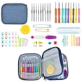 thumbnail image 1 of OULII 72Pcs Knitting Crochet Accessories Kit Plastic Crochet Hooks for Yarn Knitting Tools Beginners DIY Kit, 1 of 8