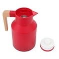 thumbnail image 2 of Thermal Coffee Carafe, Coffee Carafe European Style 1L Large Capacity Beech Wood Handle  For Home For Office Red, 2 of 8