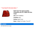 thumbnail image 2 of Right Outer Tail Light Assembly - Compatible with 2017 BMW 430i Gran Coupe, 2 of 2