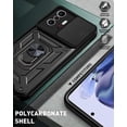 thumbnail image 5 of Case for Xiaomi Mi 11T with Slide Camera Cover,Military Grade Heavy Duty Protection Phone Case Cover with Magnetic Ring Kickstand for Xiaomi Mi 11T Pro/11T 4G SJ Black, 5 of 7
