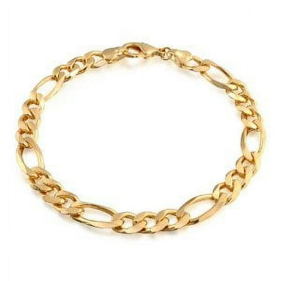 Jewelry Gold Filled Unisex Figaro Chain Bracelet 180 Gauge 8 inches