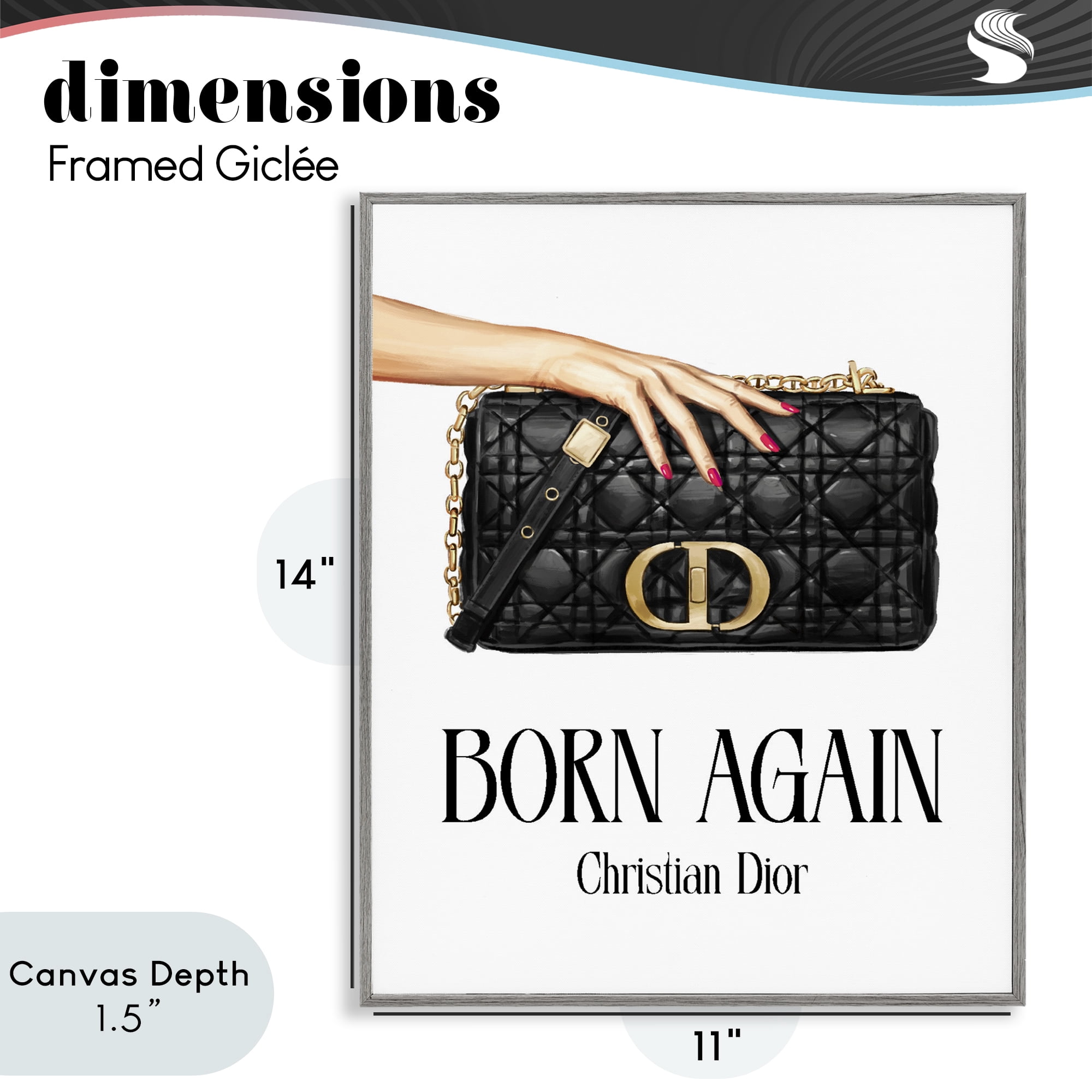 Stupell Industries Born Again Christian Luxury Gray Framed Giclee Art, design by Ziwei Li