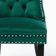 thumbnail image 6 of Set of 2 Dining Chairs with Velvet Upholstered, Dining Room Chairs, High-end Tufted Solid Wood Kitchen And Dining Room Chairs with Wood Legs Nailhead Trim for Kitchen Bedroom, Green, 6 of 7
