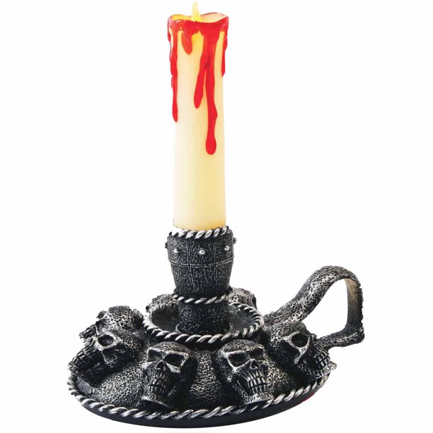 Skull Candle Holder Halloween Decoration
