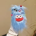 thumbnail image 2 of for iPhone 14 Plus Case,Funny and Silly Weird Furry Phone Cases [DIY Long Hair with Hairclip] Ugly Phone Case Swap Challenge Gifts with Friends (Blue), 2 of 10
