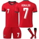 thumbnail image 1 of 2024 Copa de Europa Portugal traje de uniforme de fútbol local No. 7 camiseta del equipo nacional traje de entrenamiento de manga corta personalizado verano7 Cristiano Ronaldo, 1 of 1