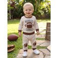 thumbnail image 4 of Cjfdfy Toddler Baby Boy Girl Game Day Fall Outfit Football Huddles And Cuddles Embroidered Long Sleeve Sweatshirt And Joggers Cute My First Football Season Fall Winter Outfit 0-3Y, 4 of 9
