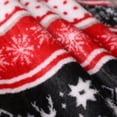thumbnail image 4 of Hitime Couverture Simple de Noël - Rayures Gris Rouge de Noël, Couverture en Peluche Ultra Douce, Décor Léger et Chaud pour Lit, Canapé, Soirées Cinéma (Simple - 60"x80 Pouces), 4 of 7