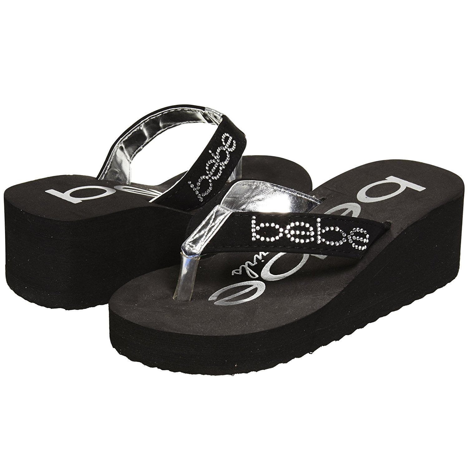 bebe wedge flip flops
