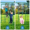 thumbnail image 6 of KloKick Heavy-Duty Metal Swing Set for Backyard, Outdoor Playset with Monkey Bars, Belt Swing, Platform Swing, Climbing Net, Trapeze Bar, for Kids 3-12, 6 of 12