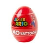 Nintendo's Super Mario Jumbo Tattoo Egg, Red Jumbo Plastic Egg, Great for Basket Stuffers, 40 Count