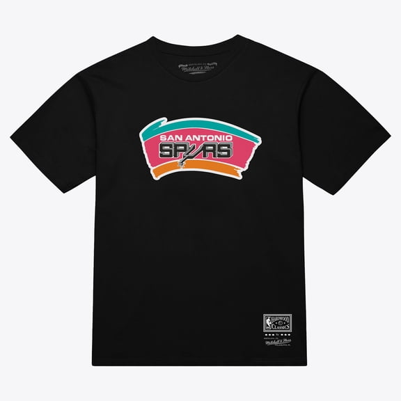 Unisex Mitchell & Ness Black San Antonio Spurs Hardwood Classics Arch T-Shirt
