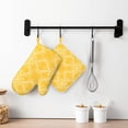 thumbnail image 2 of ZNDUO Non-Slip Cooking Oven Gloves, Abstract Mosaic Seamless Pattern Oven Mitts and Pot Holders Set, 2 of 8