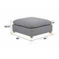 thumbnail image 6 of Best Quality Furniture Modular 6 Piece Sectional in Rich Gray Boucle Fabric, 6 of 8